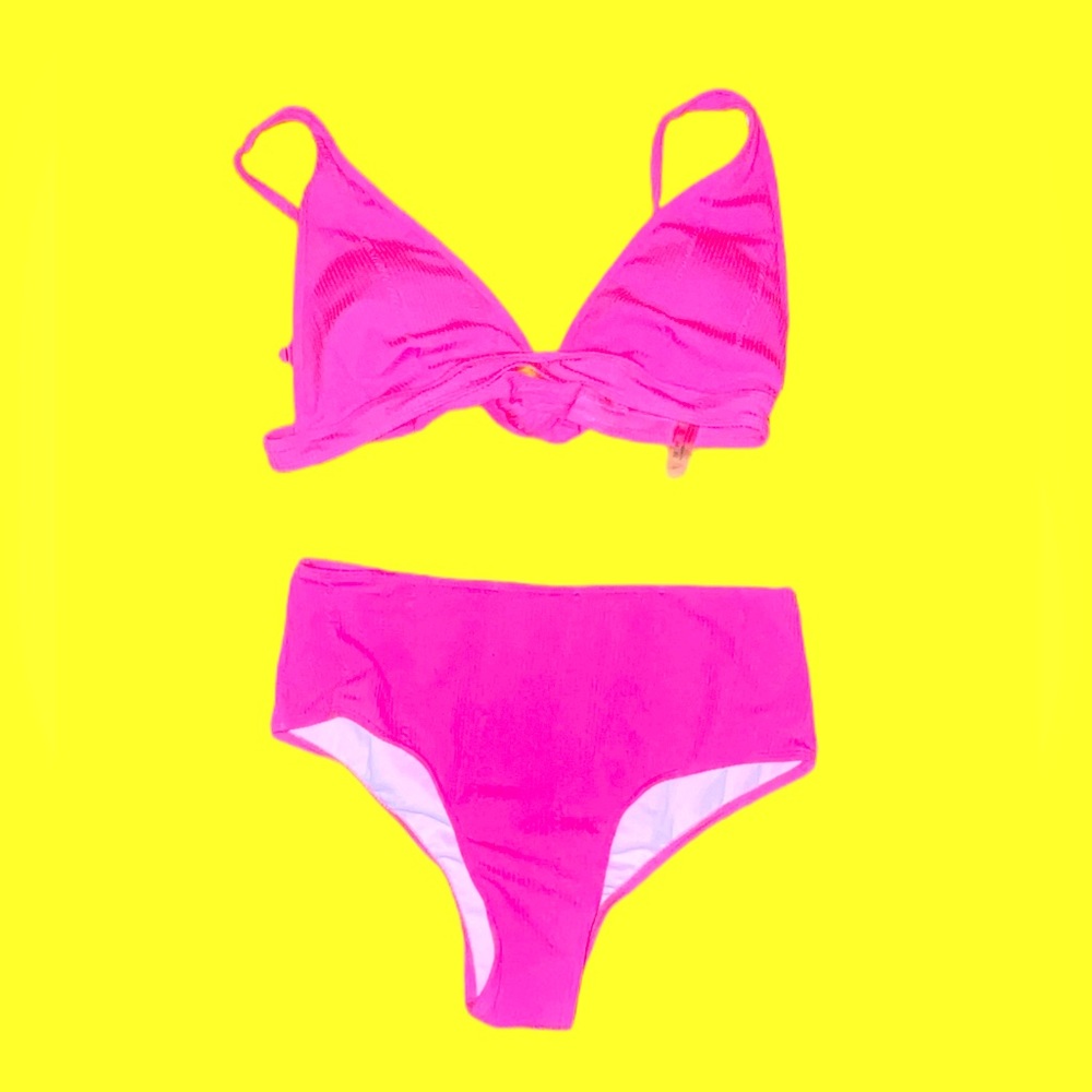 Pink High Waisted Swimsuit